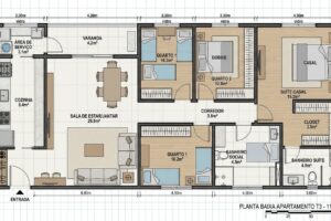 Apartamento na planta